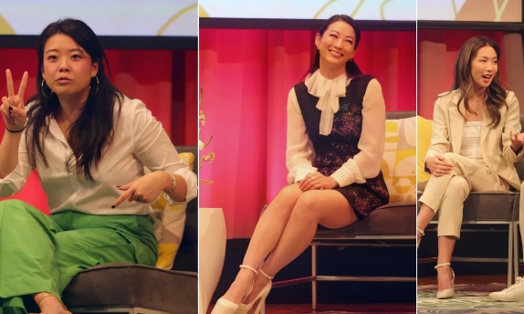 Panelists speaking at a cultural summit